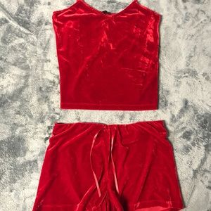 Two piece velvet set